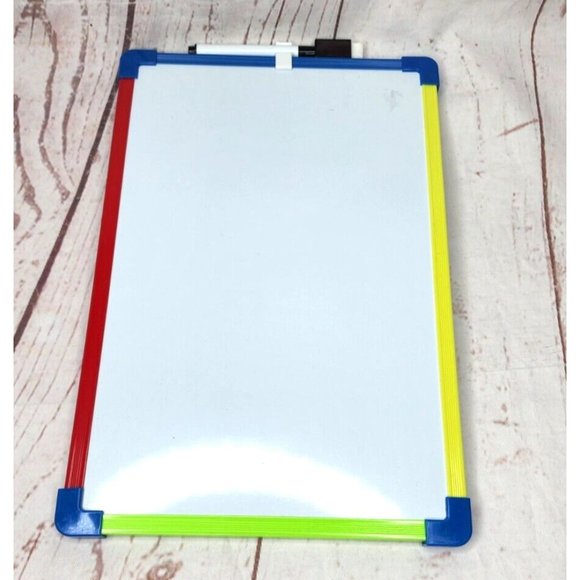 Dry Eraser Whiteboard With Magnetic Marker  12"x8" DOES NOT HANG BY MAGNET - Picture 3 of 12